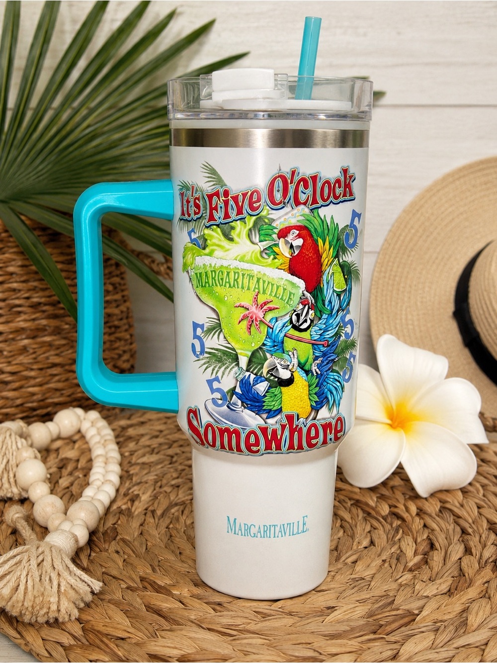 Margaritaville “It’s Five O’Clock Somewhere” Tumbler 40oz Stainless Steel